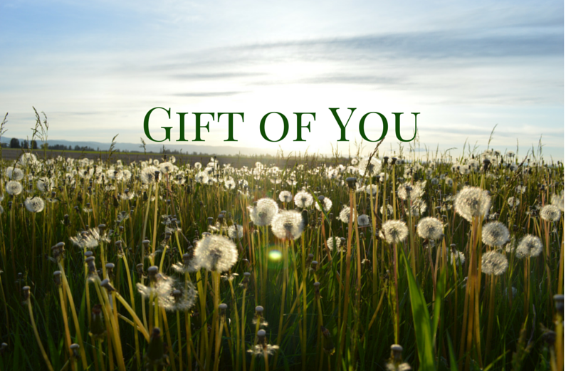gift of you, poem, dandilions in field