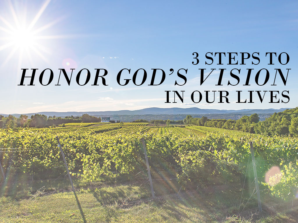 3 steps to honor god's vision in our lives