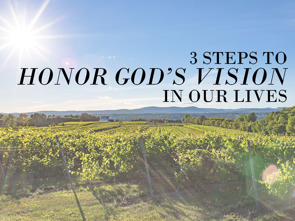 3 steps to honor god's vision in our lives