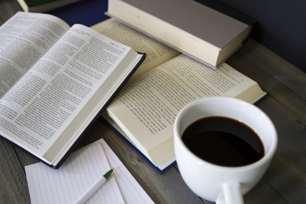 20 Unique Gifts for the Writers and Readers in Your Life 2 15248 bible and study books on table USE FOR FEATURED IMAGE